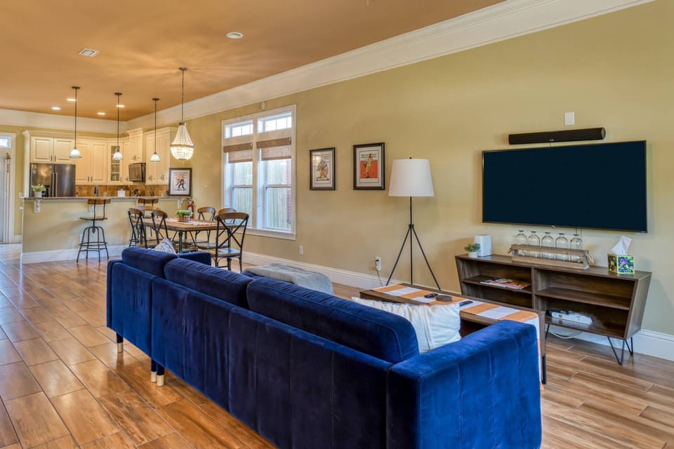 Watch family movies on the large screened TV with streaming capability.