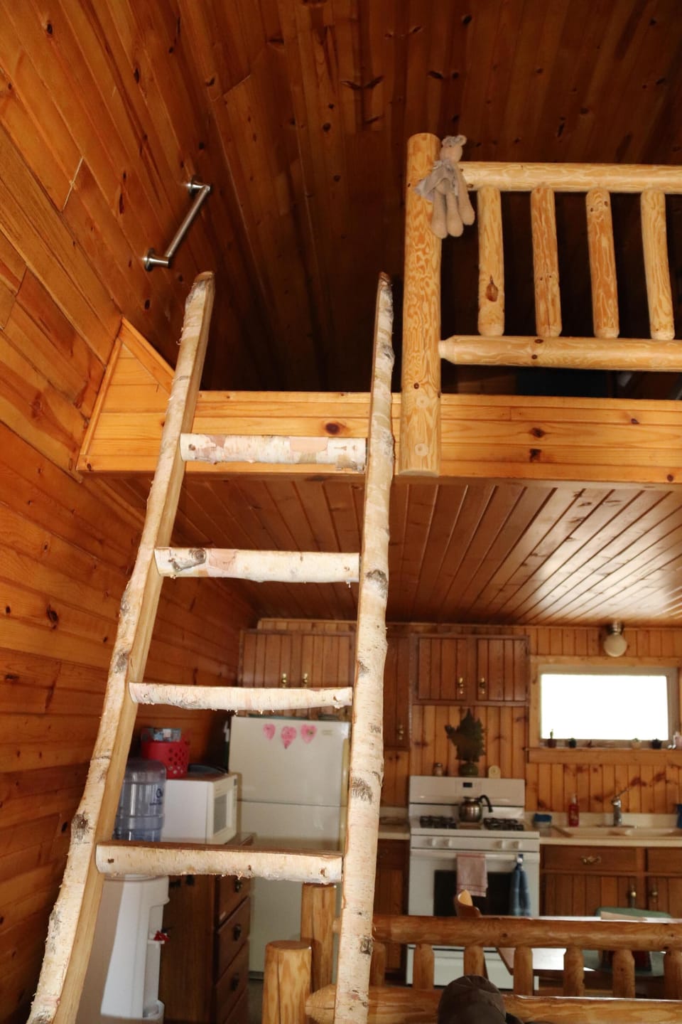 Ladder up to loft