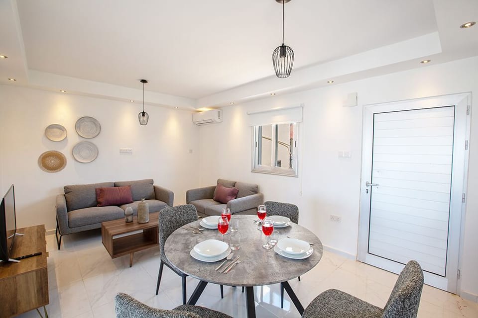 Living room and dining area