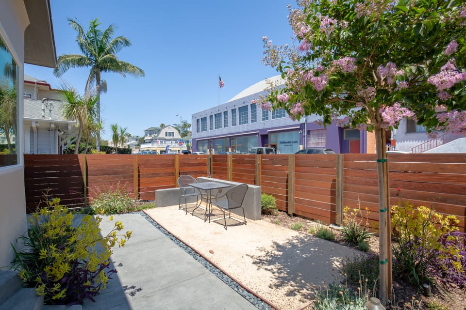 Front Yard picnic tables