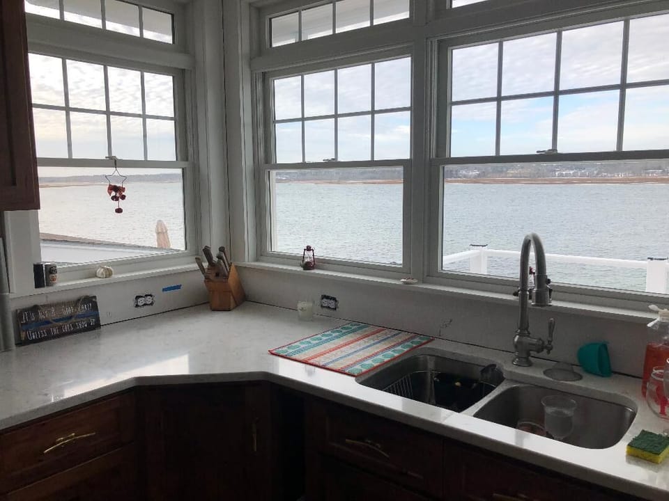 The 2nd floor kitchen has phenomenal water views as well!
