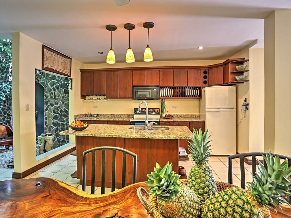 Meals or game nights can be enjoyed at the custom made dining table.