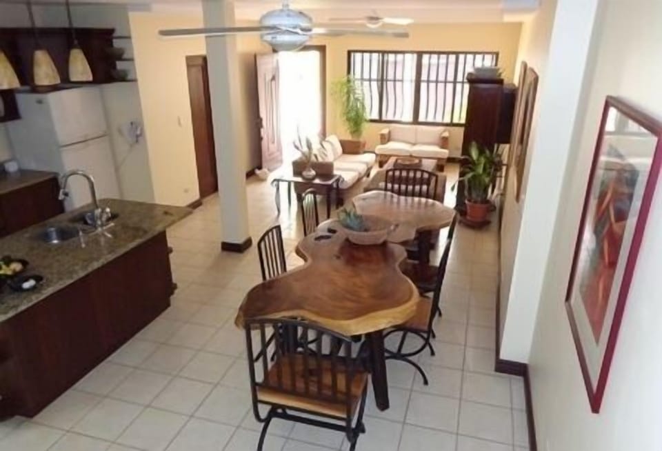 Villa Cabomar features unique wood work and original art by Costa Rican artists.