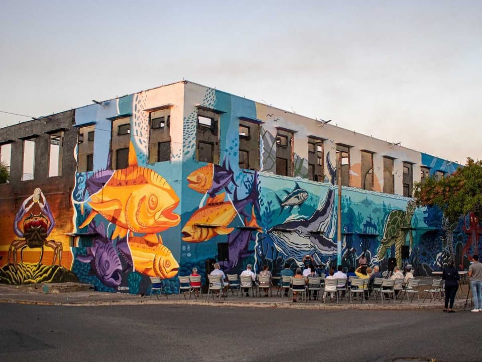A  public art project converting a landmark into an attractive destination.
