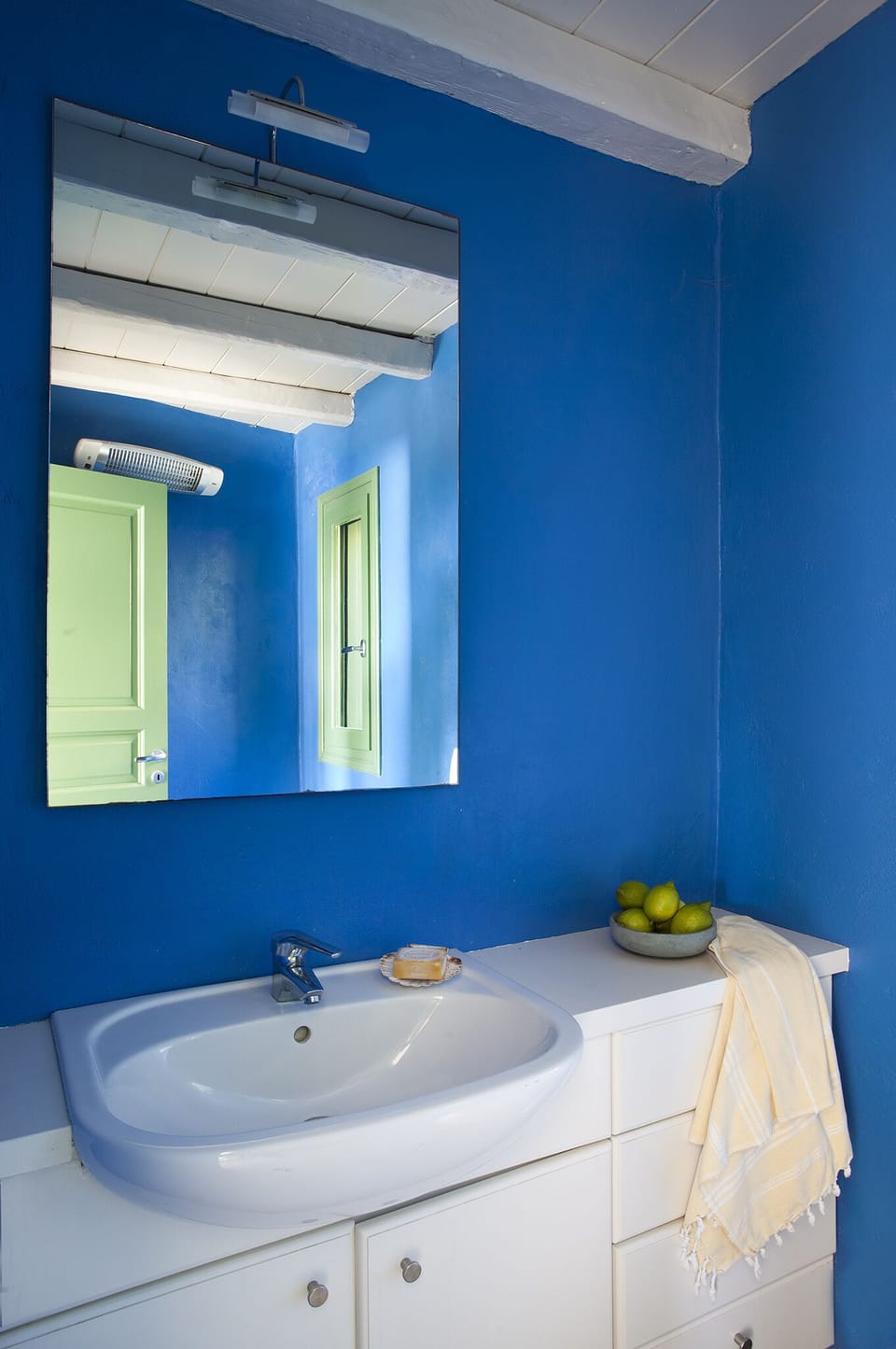 blue bathroom