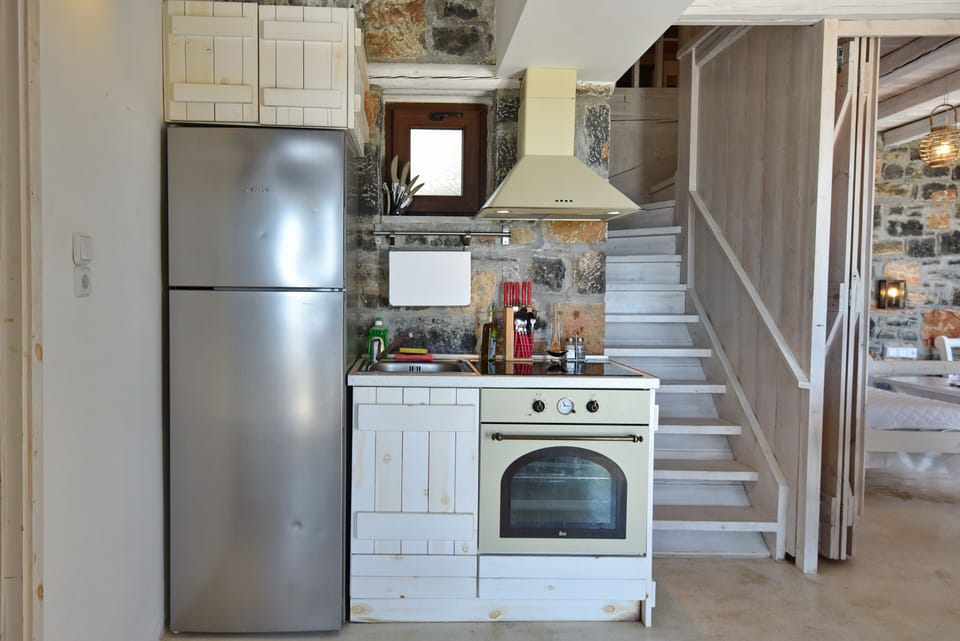 Interior with open folding door