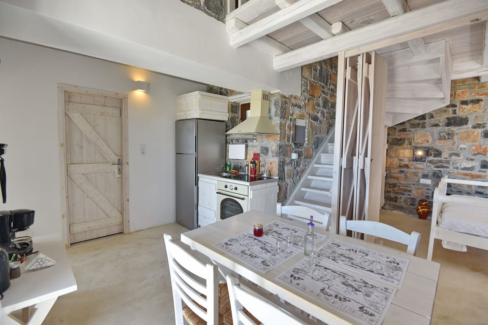 Interior with open folding door