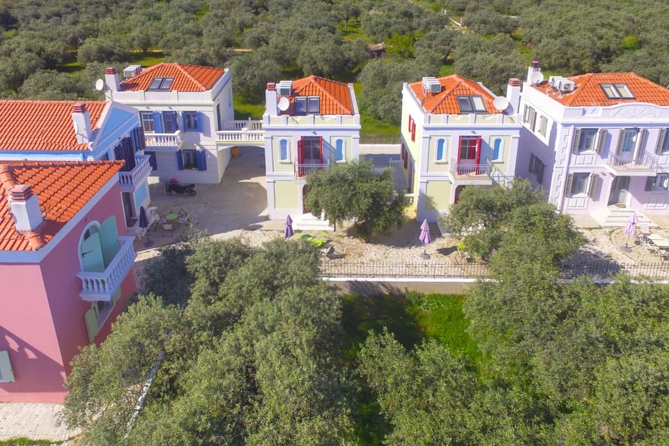 Aerial view of the complex