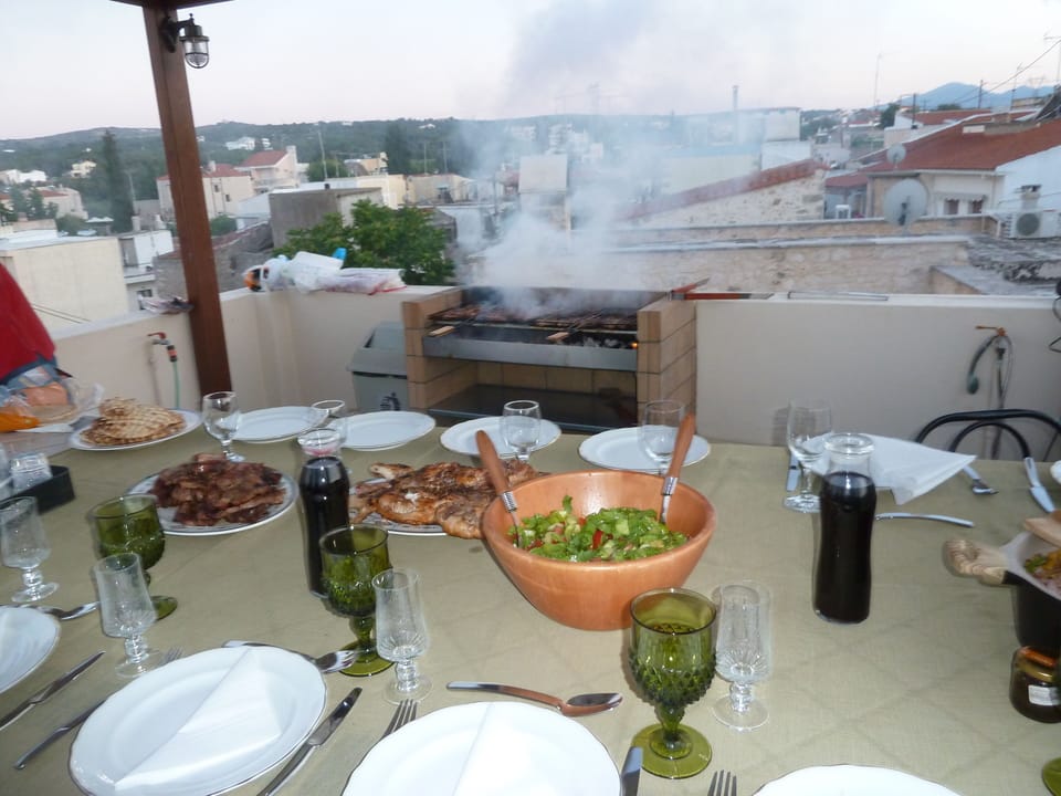 My impressive BBQ on rooftop terrace. Magic nights under the stars.