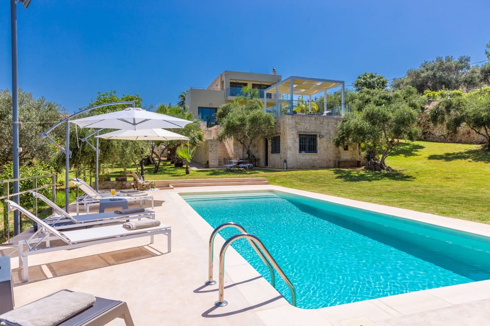 Influenced by the steep hillside on which it sits the villa offers unique layout