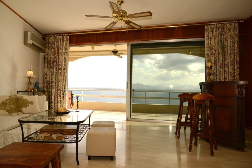 sitting room with balcony