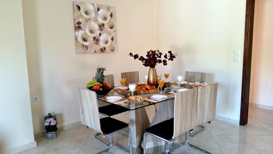 Dining room,having breakfast.