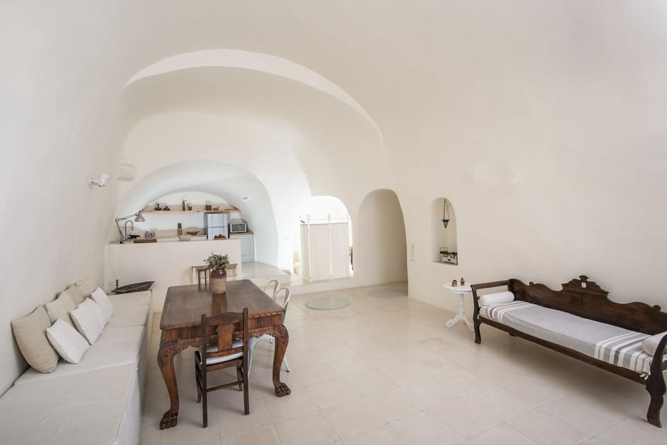The main hall (canava) with the kitchen and the open bedroom