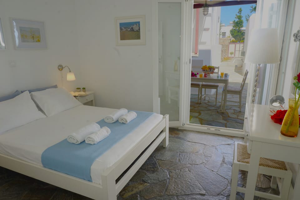 Seaview double-bed bedroom  ground floor Playera Bungalows'  