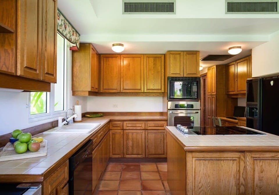 Beautiful wood countertops in kitchen