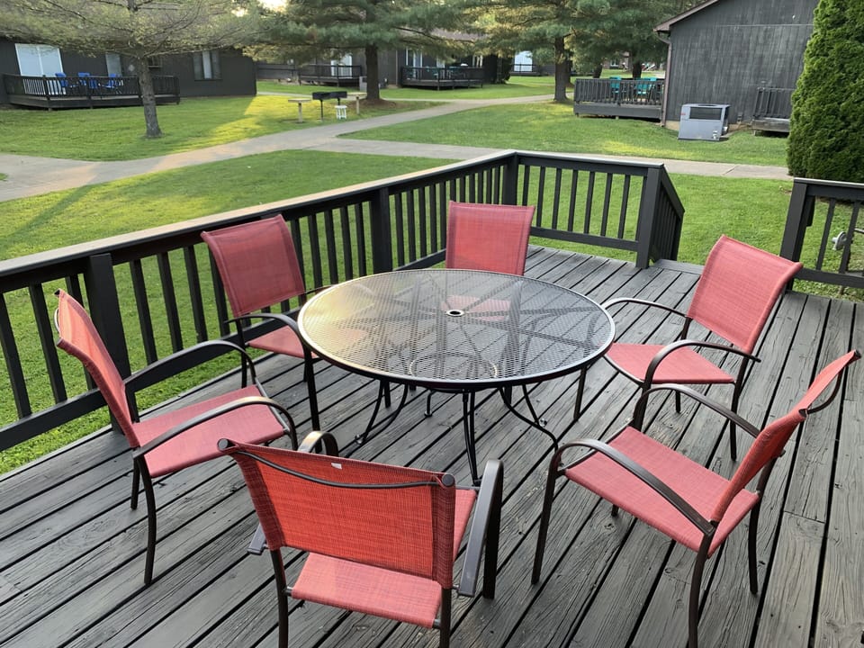 Each Unit has a private attached deck with table and chairs.  