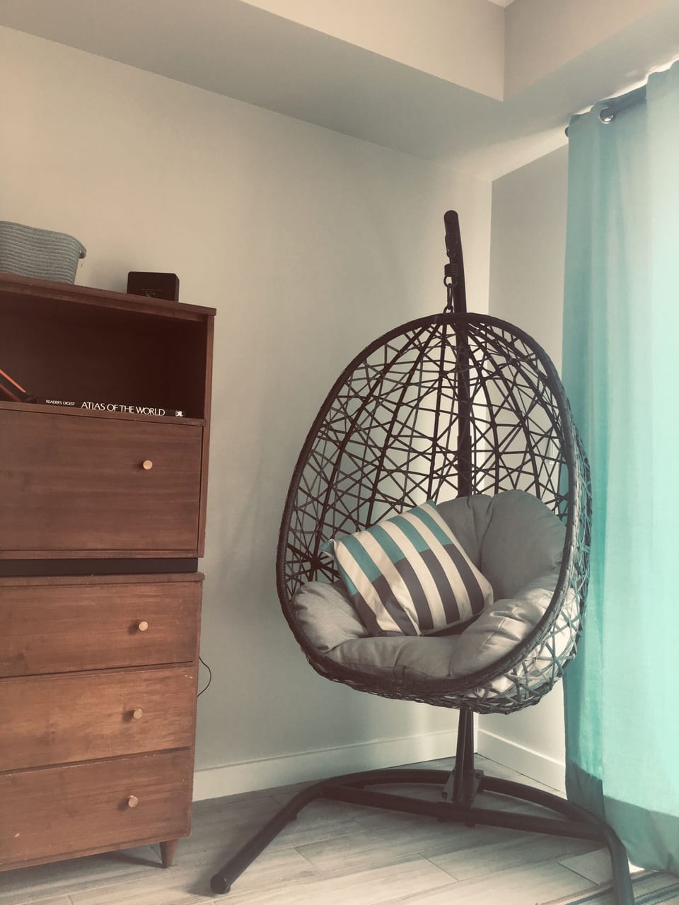 enjoy the swing chair in or outside