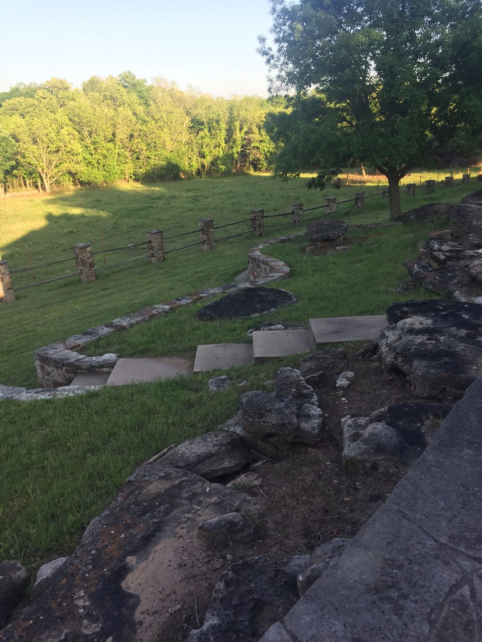 View from the rock porch. 