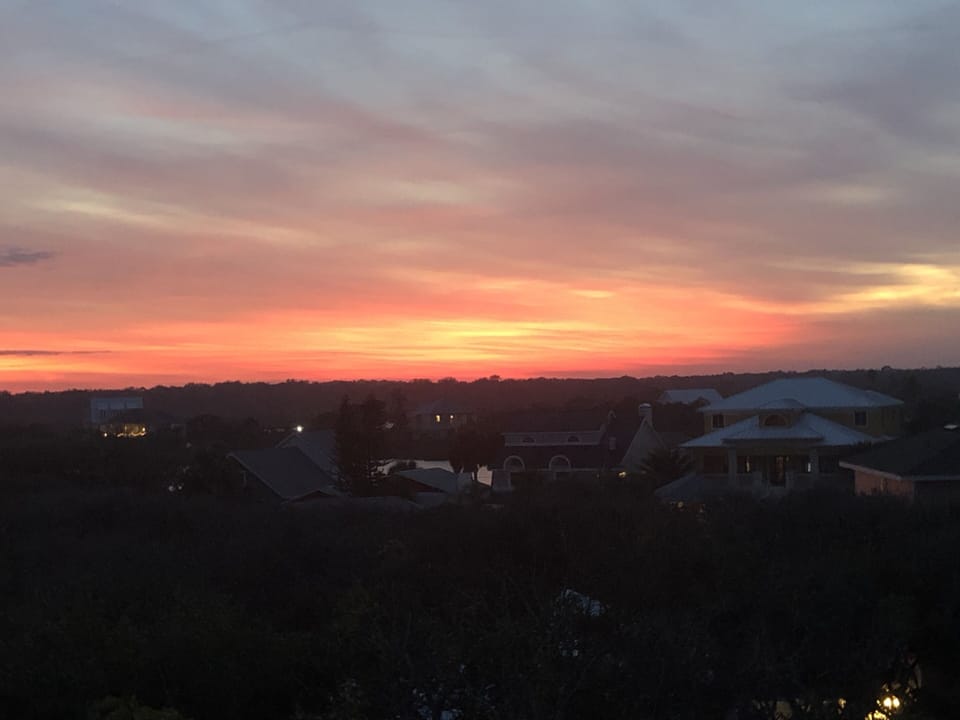 Sunset off back deck overlooking the Intra Coastal Waterway.