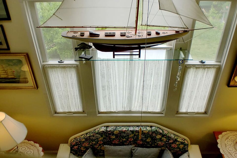 Looking down from loft