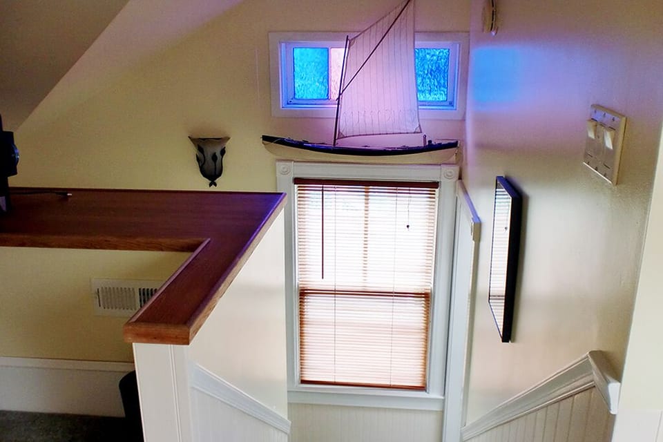 Stairs down from the loft