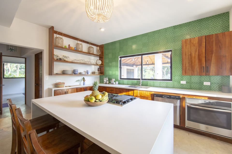 Kitchen with gas range