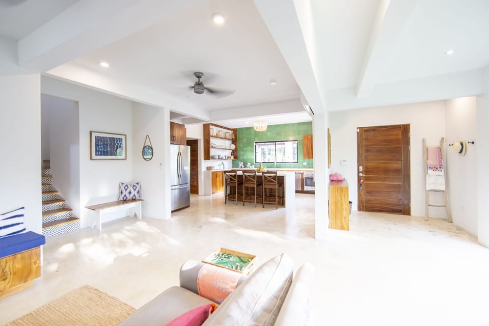 Open kitchen and living