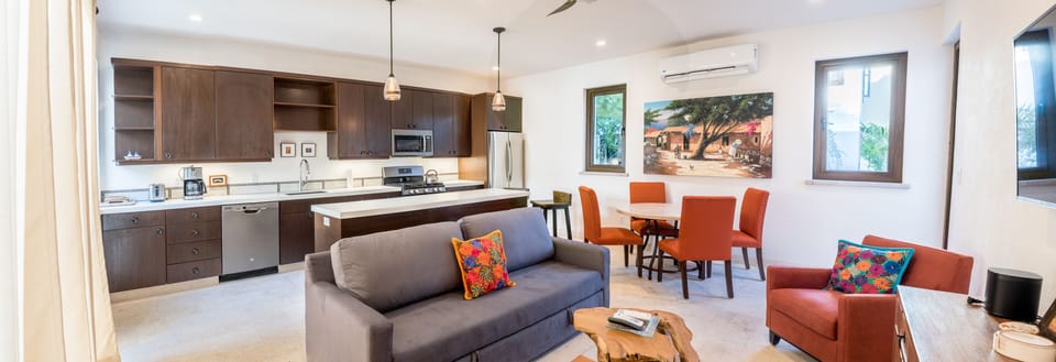 Living Room, Kitchen and Dining Room Areas