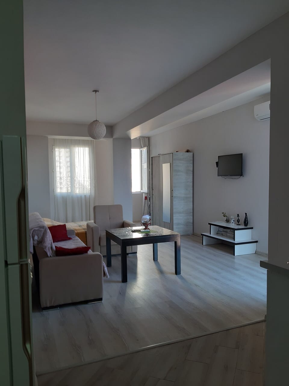 Spacious living room and bedroom 