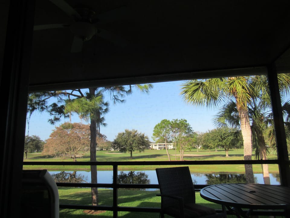 View of golf course from lanai