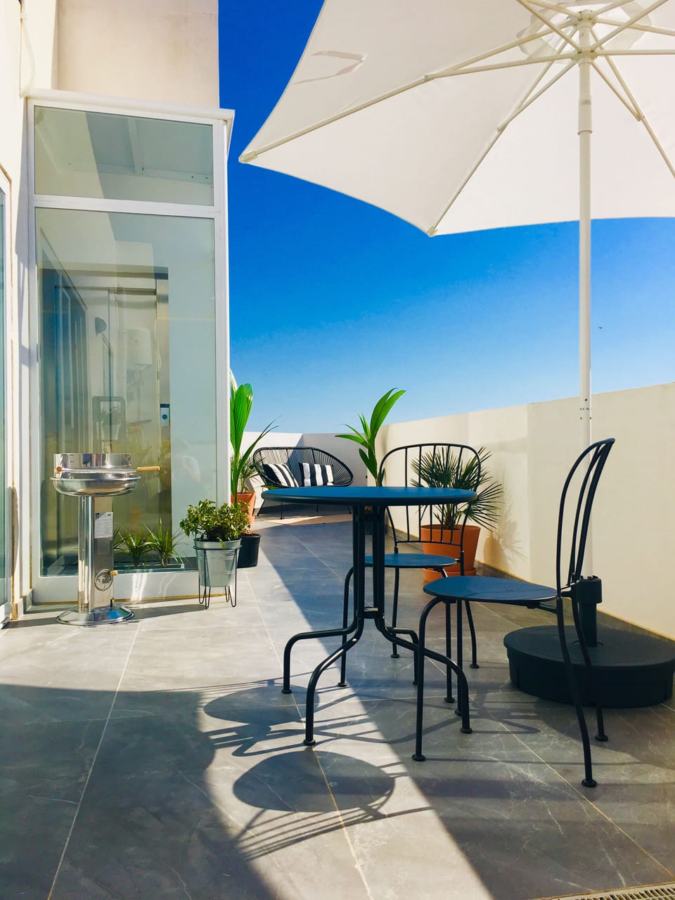 Terrace bbq and dining area