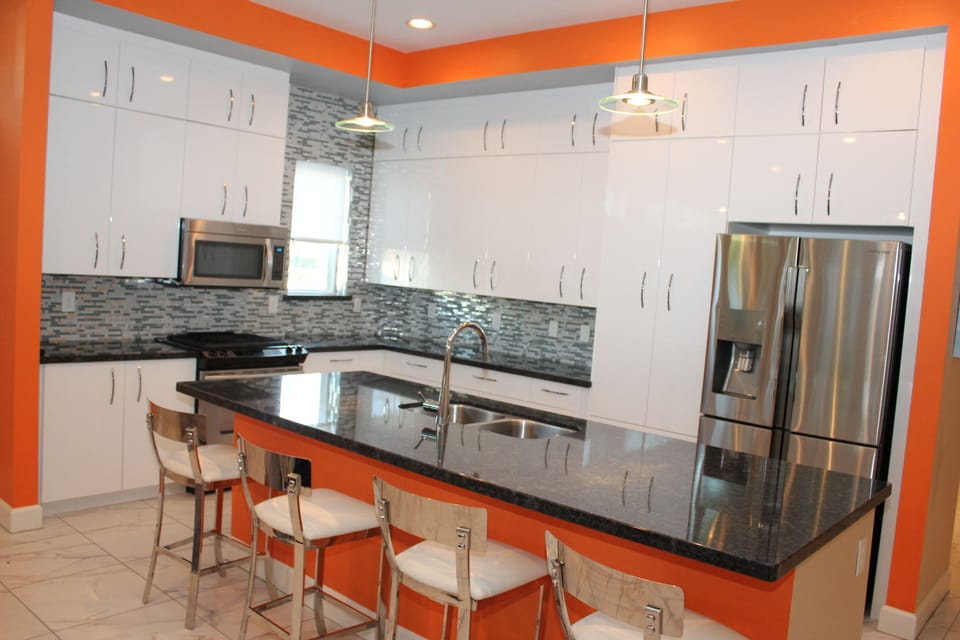 Spacious modern kitchen to cook a delicious meal.  