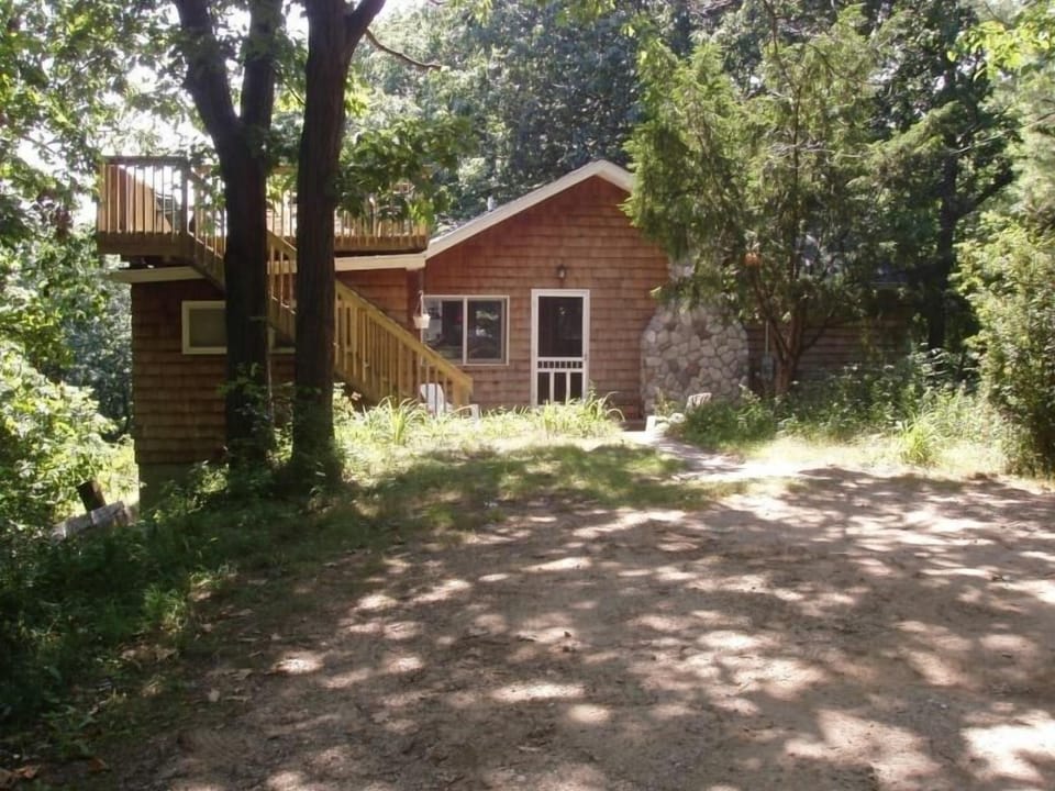 Hard to get a photo of the whole house -- it's bigger than it looks from here.