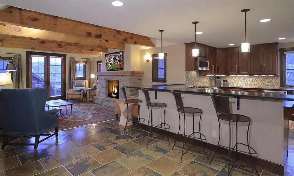 Gourmet Kitchen With Bar Seating