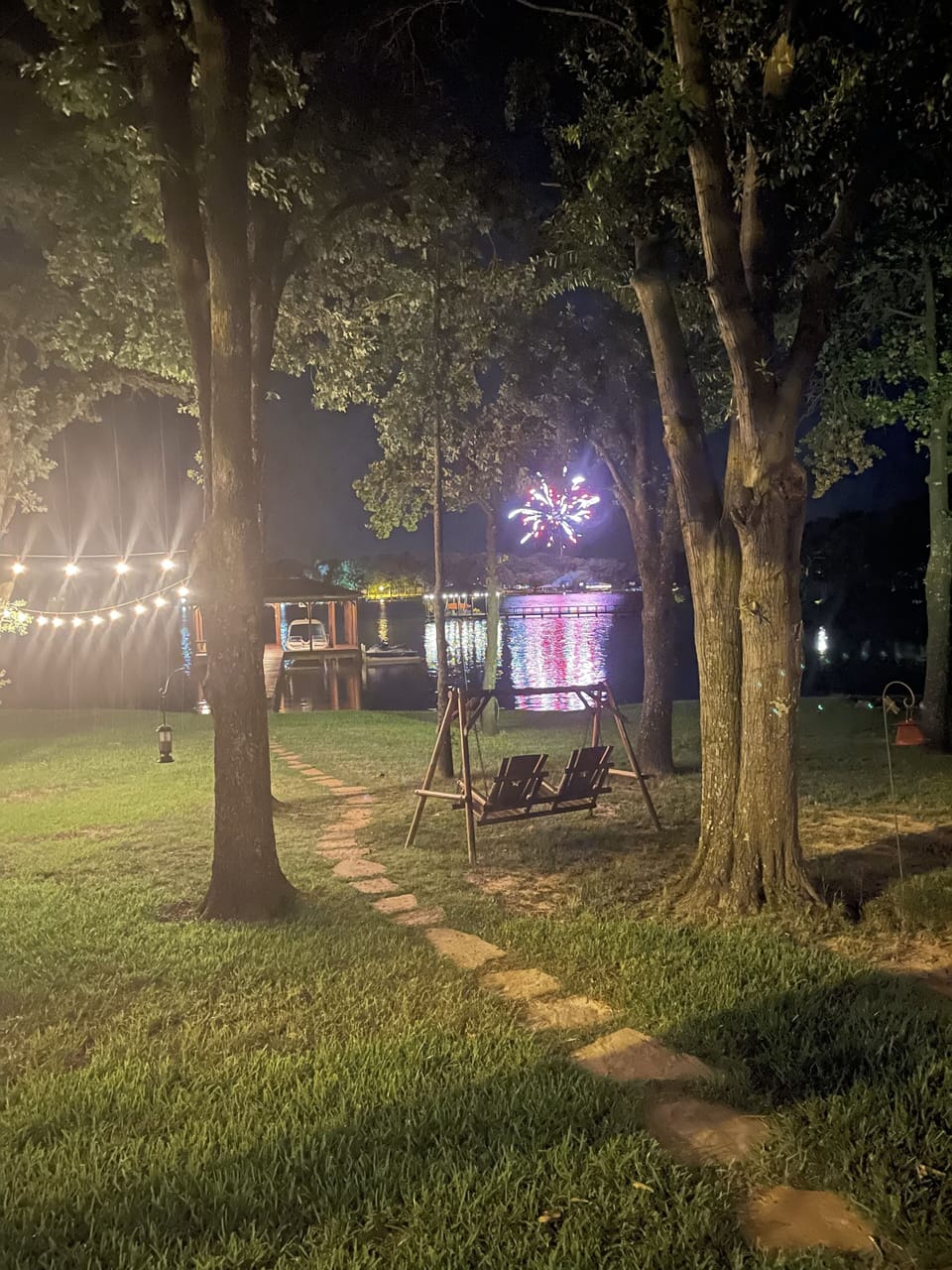 Backyard at night (July 4th).