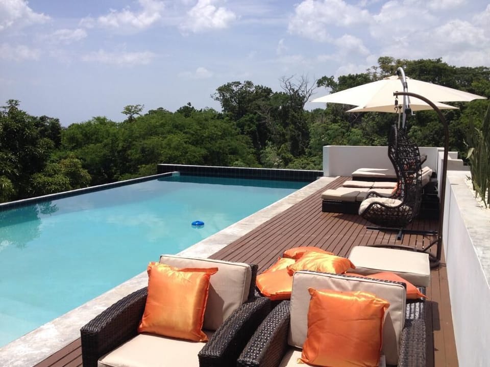 View from the pool area.
