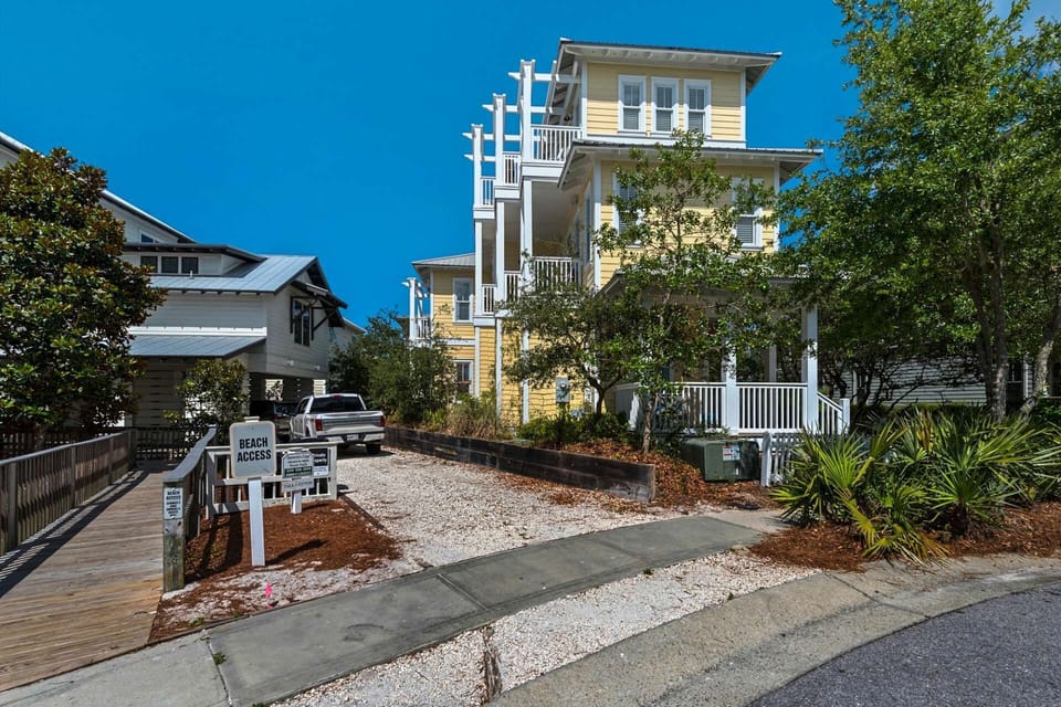 Beach access just steps away from the house