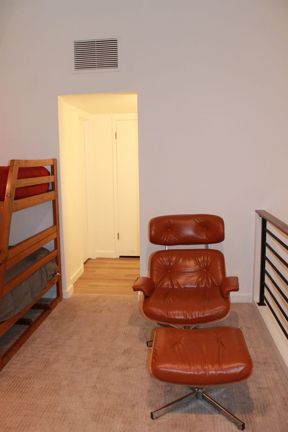 Sitting area in loft.