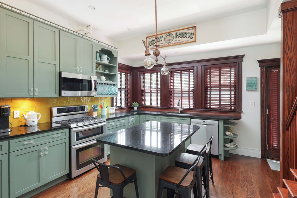 Kitchen with island eating