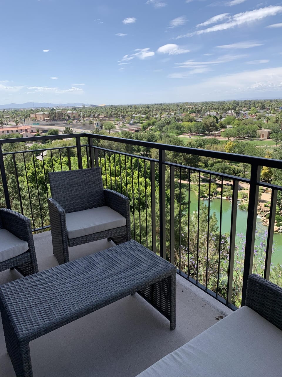 Balcony overlooking Japanese Gardens