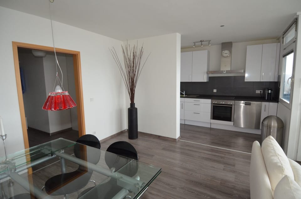 Living/dining room and kitchen