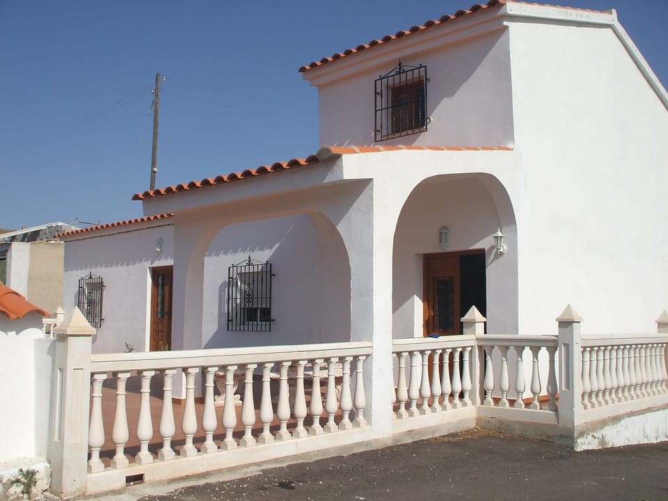 Front of villa