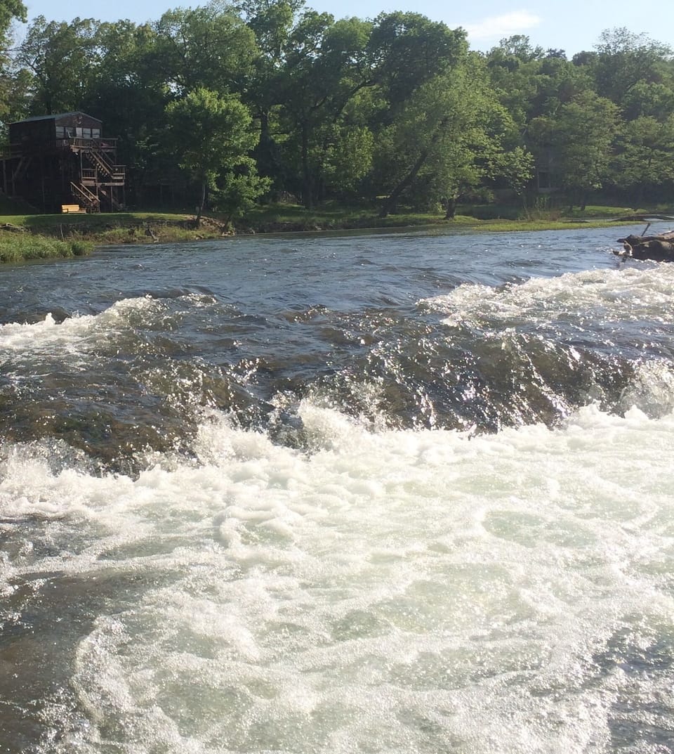 Miramichee Falls just beyond camp. 