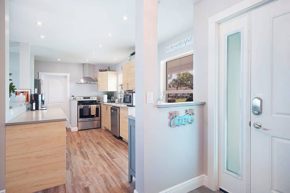 View of kitchen to right when entering front door