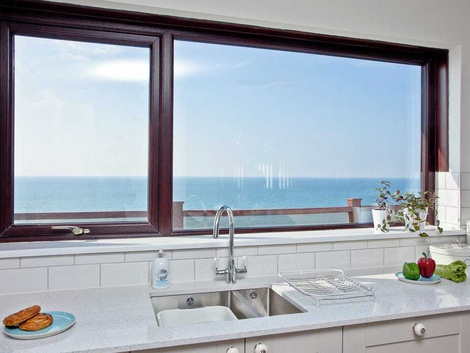Sea views from the kitchen | Hawks Ridge, Downderry