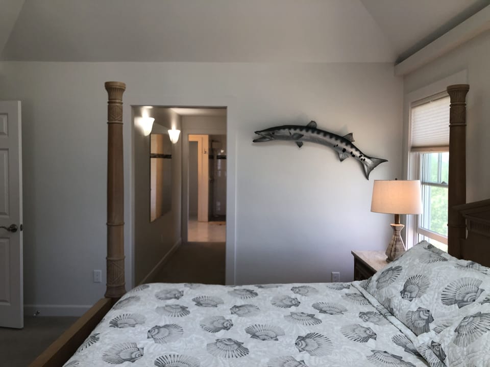 Master2 hallway of his, her closets to masterbath