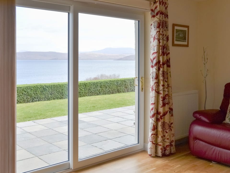 Lovely view from the living room through the patio doors | Eilean View (Island View), Inverasdale by Poolewe, near Achnasheen