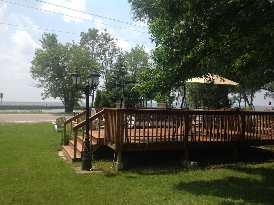 The most beautiful views of the lake from the deck