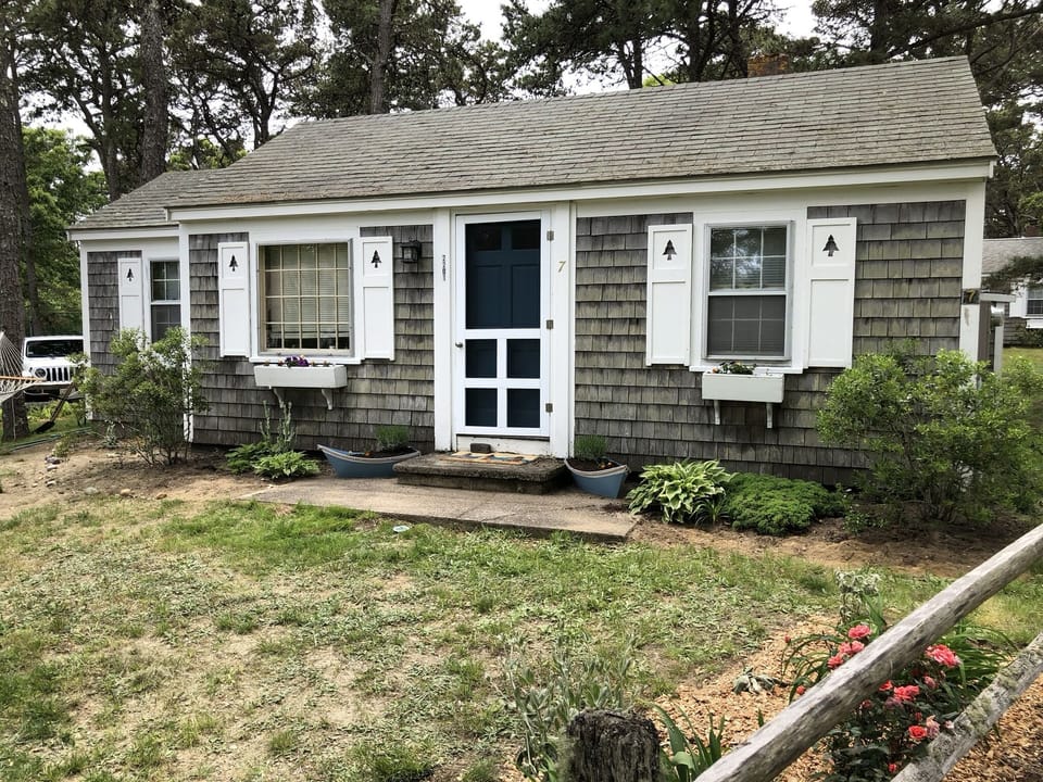 Front exterior (seating and grill to rear)