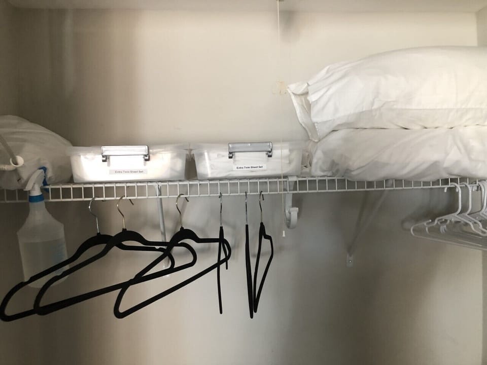 Spare bedroom closet